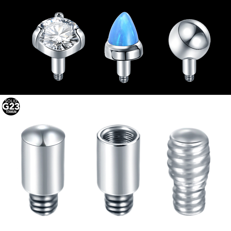 Body Jewelry Dermal - 1PC Titan Micro Dermal Anchor Verlängerung