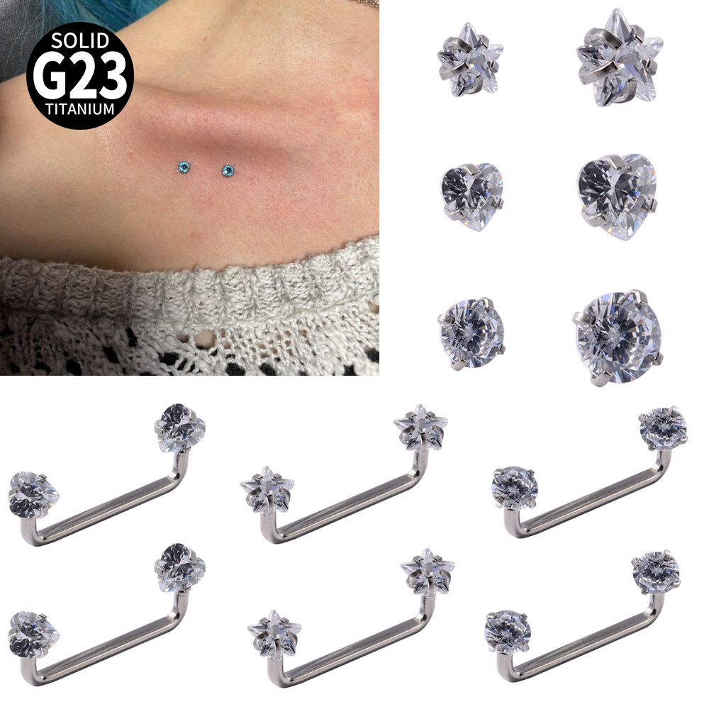 Body Jewelry Dermal - 3-1PCS Implantat Grade Titan Mikrodermale Oberfläche