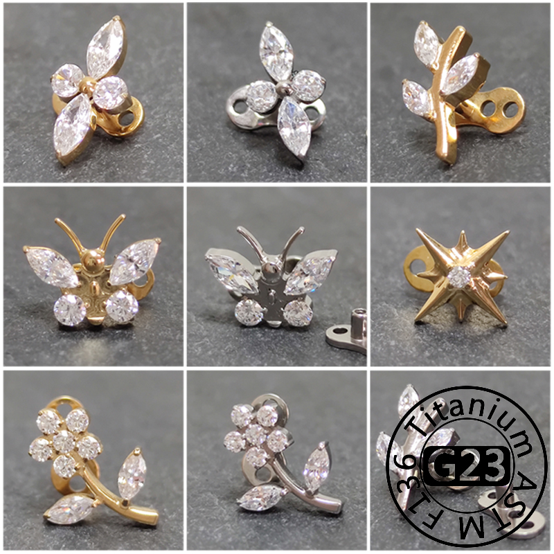 Body Jewelry Dermal - G23 Titan Zirkon Micro Dermal Anker