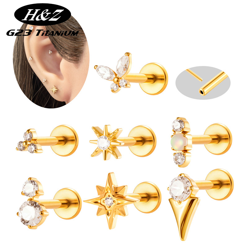 Body Jewelry Threadless - 1 Stück G23 Titan 16G Gewindeloser