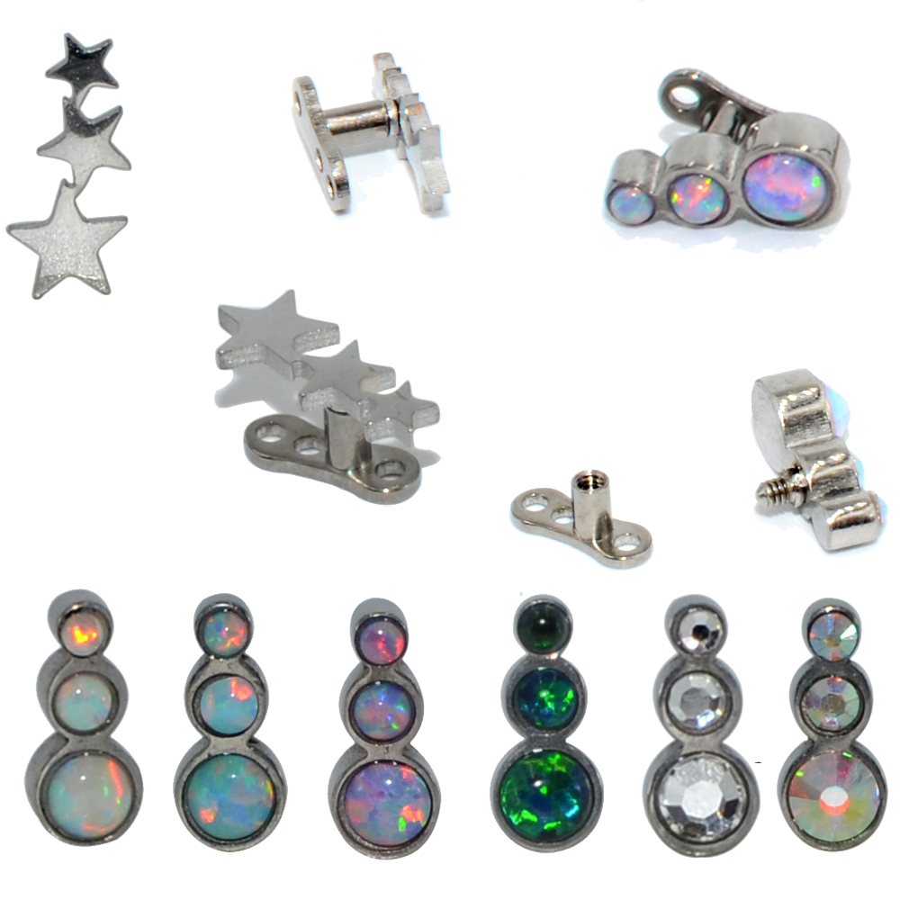 Body Jewelry Dermal - 1PC Stahl/Titan Basis Micro Dermal Anchor
