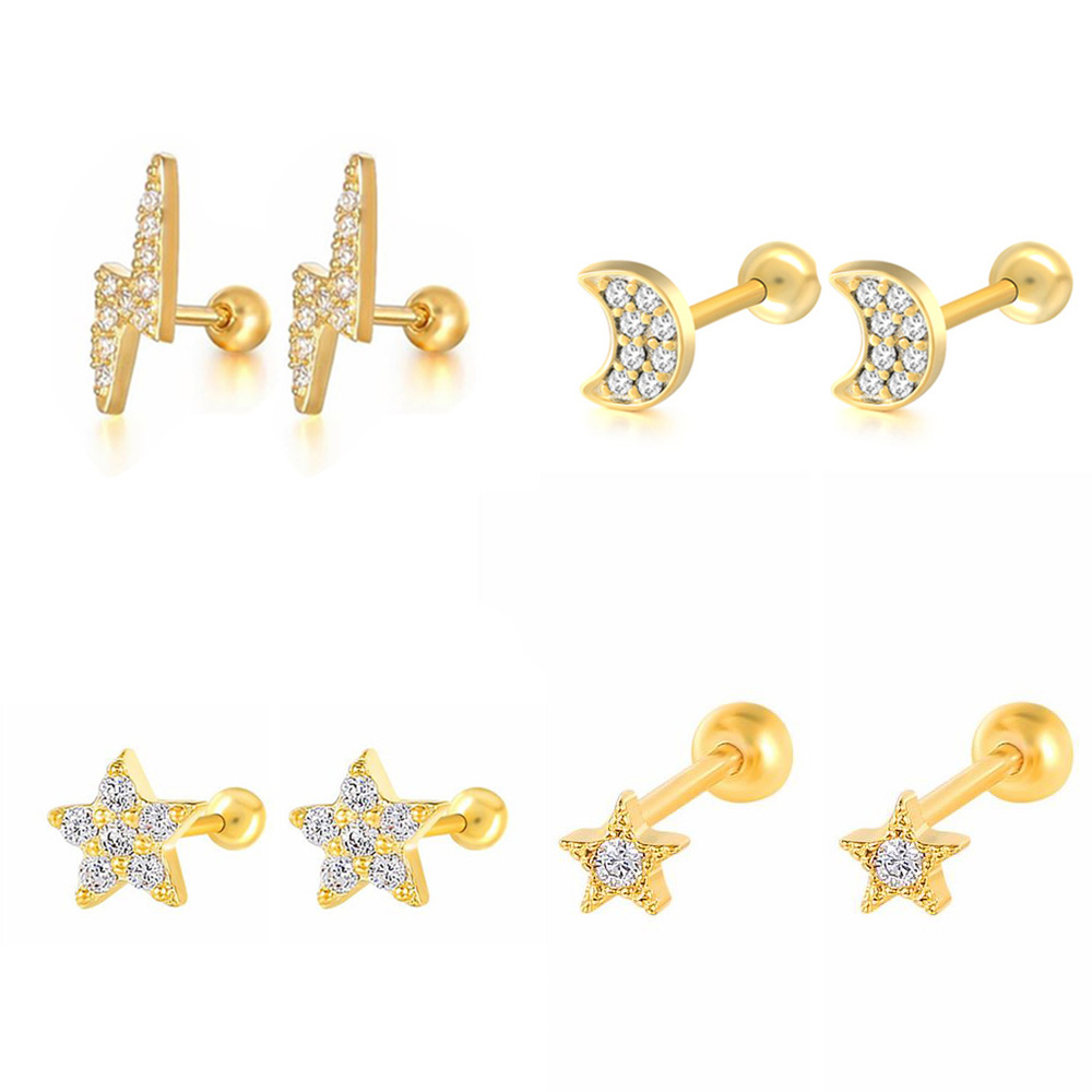 Helix Cartilage Ring - Sterne Mond Knorpel Stud Ohrringe Für