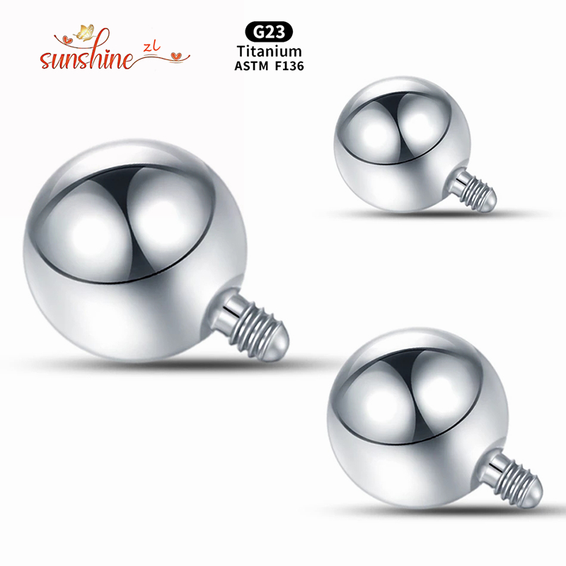 Body Jewelry Dermal - 1PCS Innengewinde Ball Titan Ersatz Ball