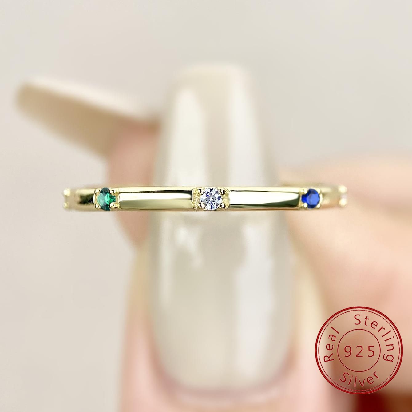 Body Jewelry High Quality - Ring aus 925er-Sterlingsilber, klassisch, glänzend, personalisierbar,