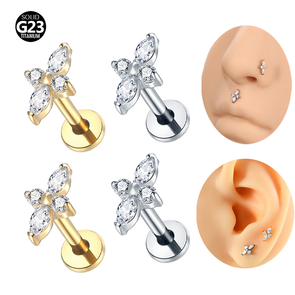 Helix Cartilage Ring - 1 Stück G23 Titan Labret Piercing