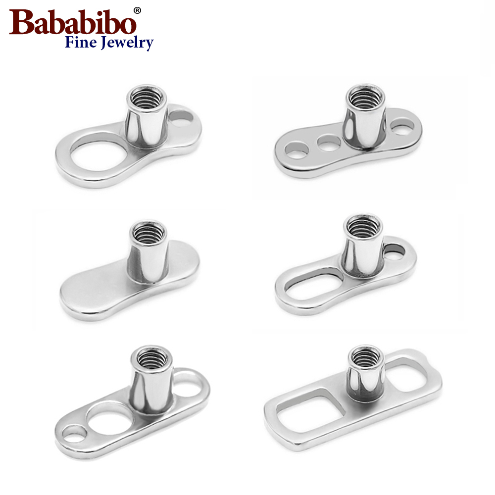 Body Jewelry Dermal - 10 Stück 14G 2 mm/2,5 mm