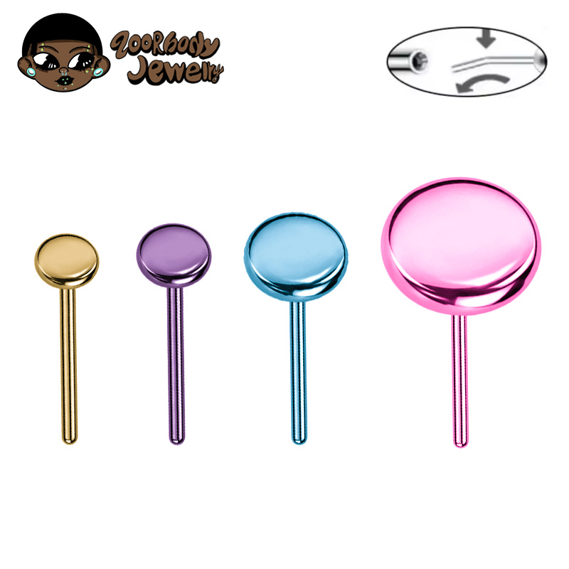 Body Jewelry Threadless - 10 Stück ASTM F136 Titan Push-Pin