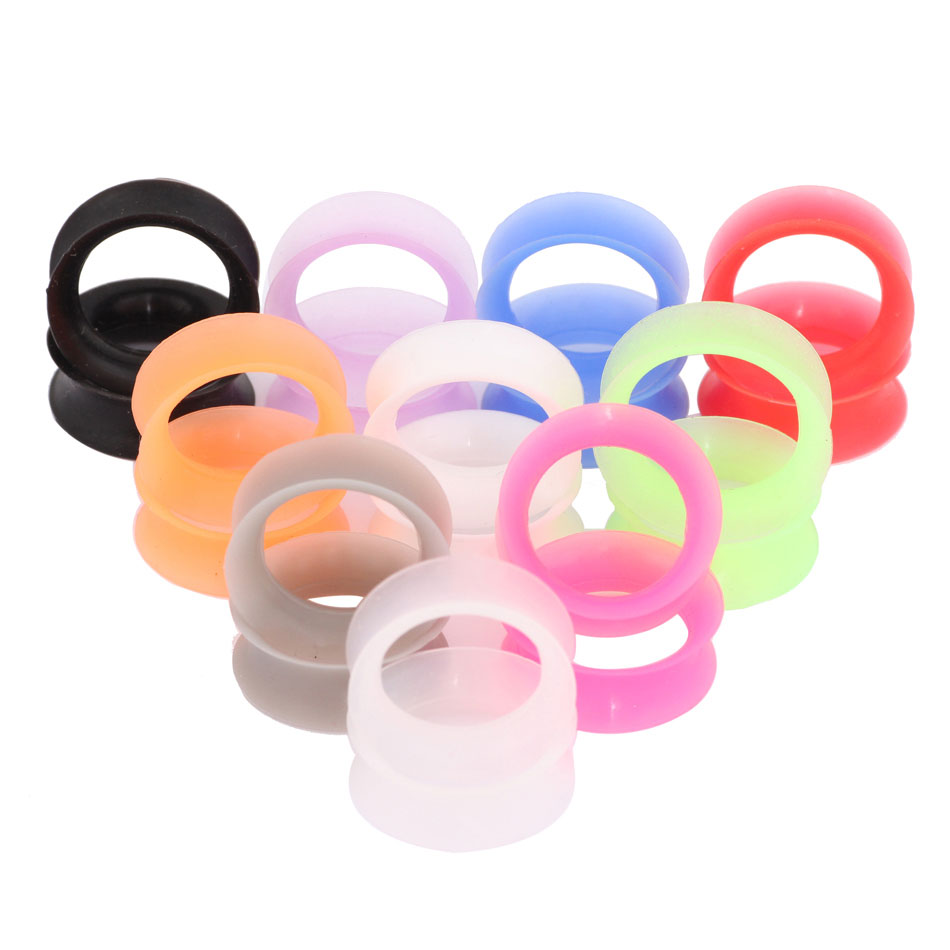 Body Jewelry Gauge Sizes - 1 paar Silikon Plugs und Tunnel