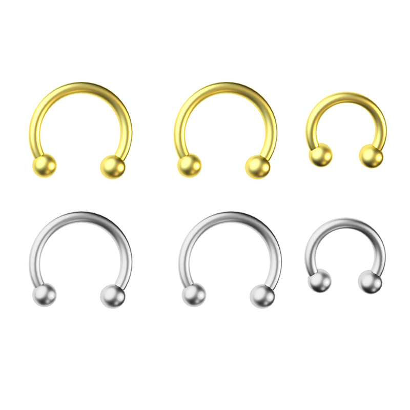 Helix Cartilage Ring - 5 Stück/Set Edelstahl 18G Hufeisenförmige Barbell