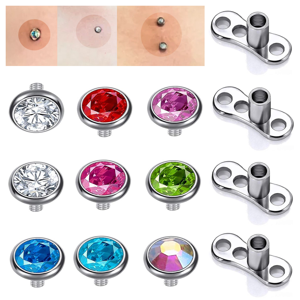 Body Jewelry Dermal - Chirurgenstahl Oberflächenpiercing Dermal Anchor Microdermals Piercing