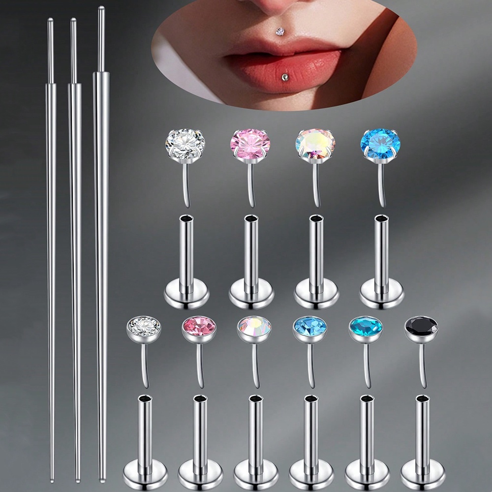 1 Set Titanlegierung Gewindelo – Body Jewelry Threadless Bewertung und Preis