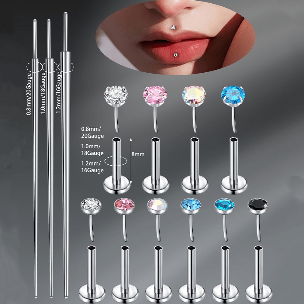1 Set Titanlegierung Gewindelo – Body Jewelry Threadless Bewertung und Preis