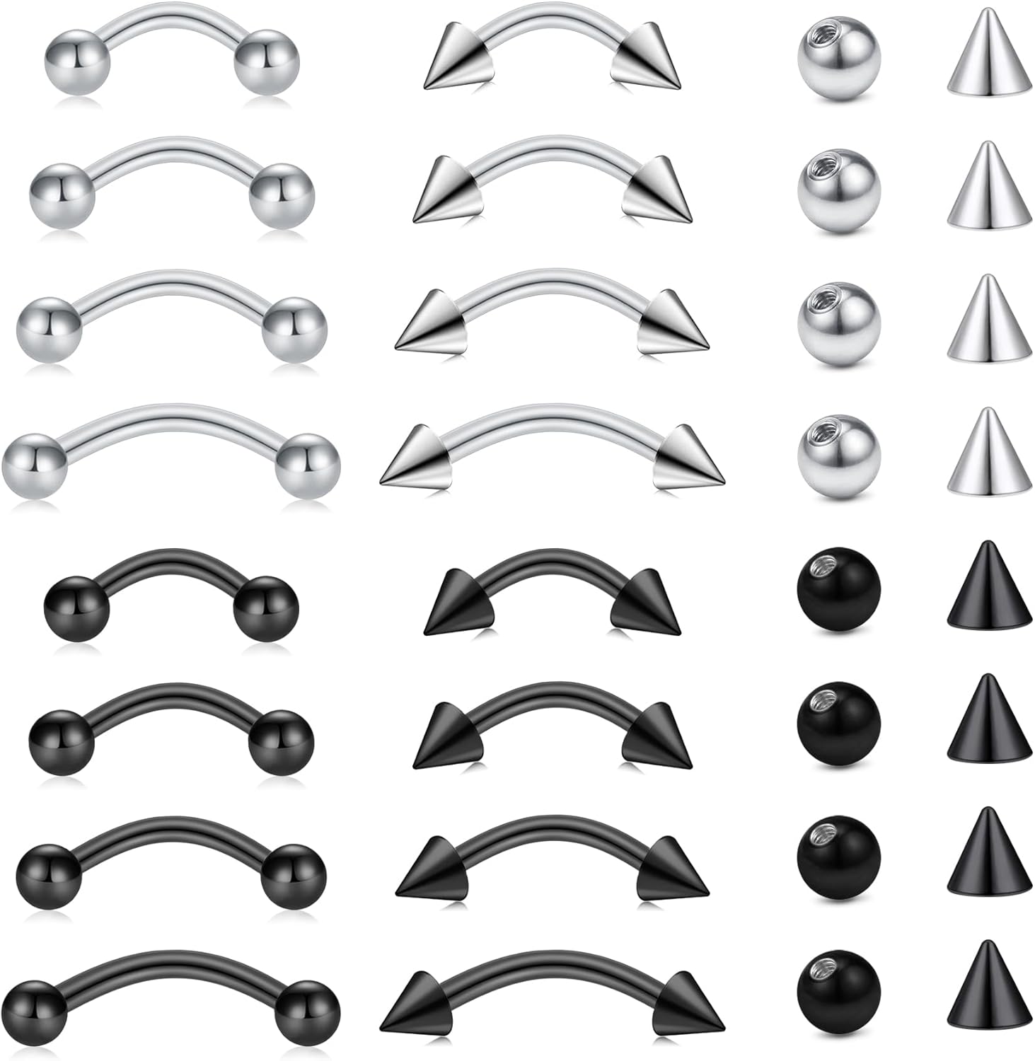 32-teiliges Set aus chirurgisc – Body Jewelry Vertical Labret Bewertung und Preis