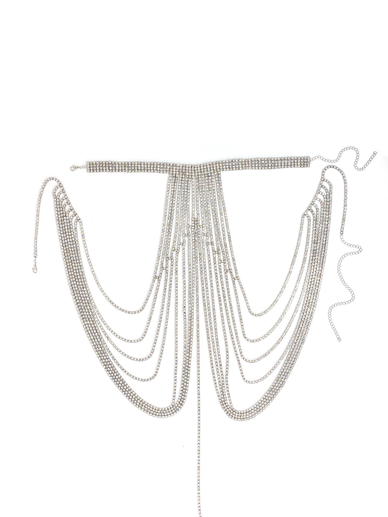 Luxuriöse Kristall-Brustkette, – Body Jewelry High End Bewertung und Preis
