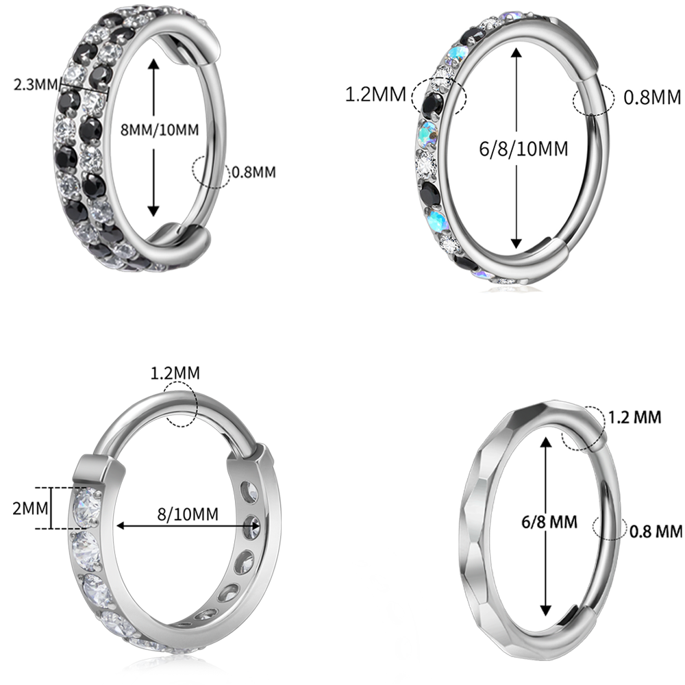 G23 Titan Facettierter CZ Segm – Helix Cartilage Ring Bewertung und Preis