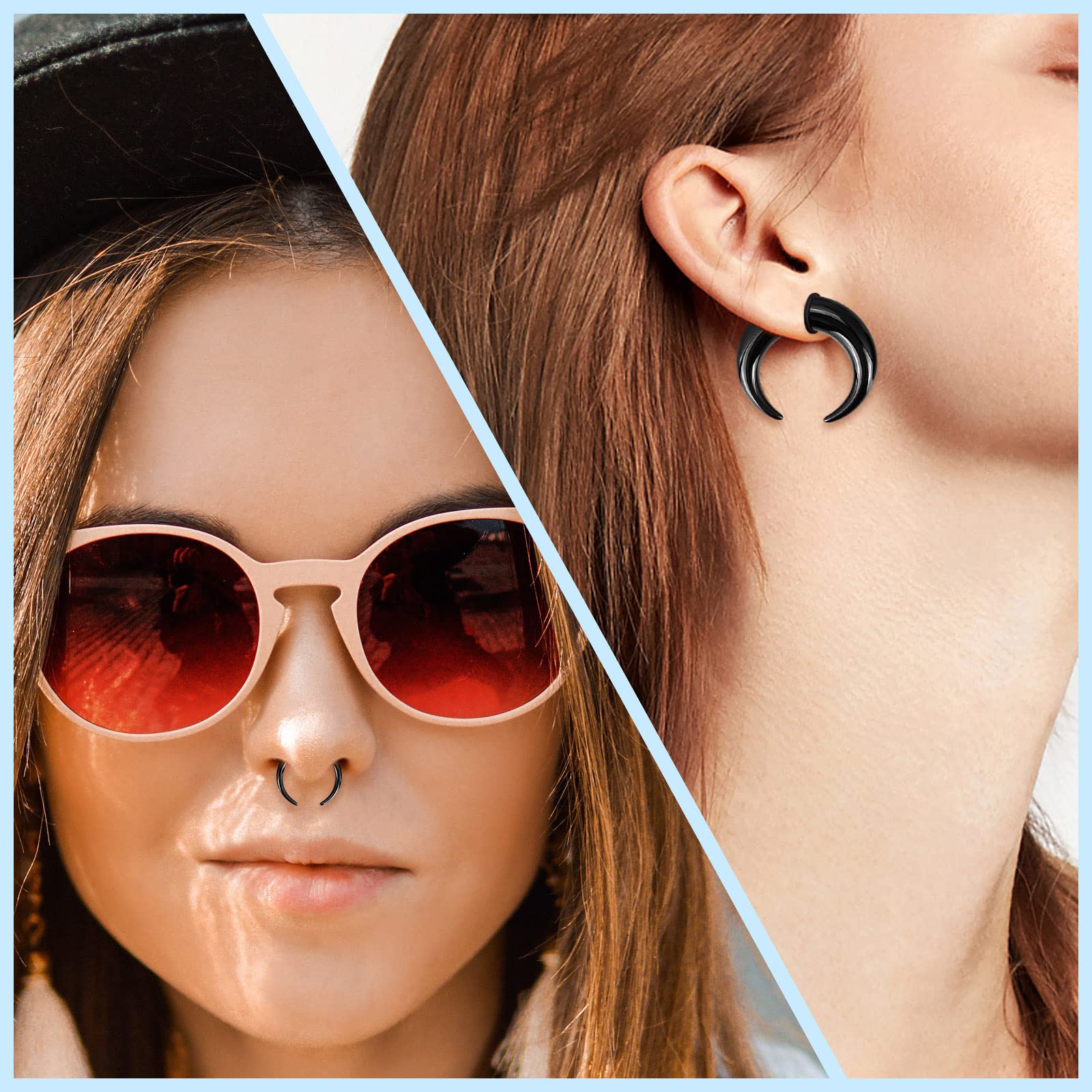 18 Stück Acryl Septum Pincher  – Body Jewelry Gauge Sizes Bewertung und Preis