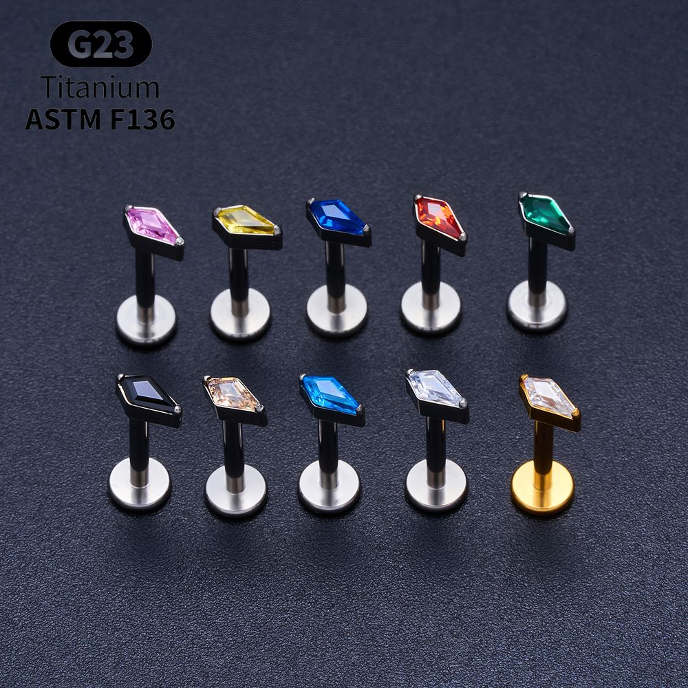 Titan Kite CZ Internes Gewinde – Body Jewelry Vertical Labret Bewertung und Preis