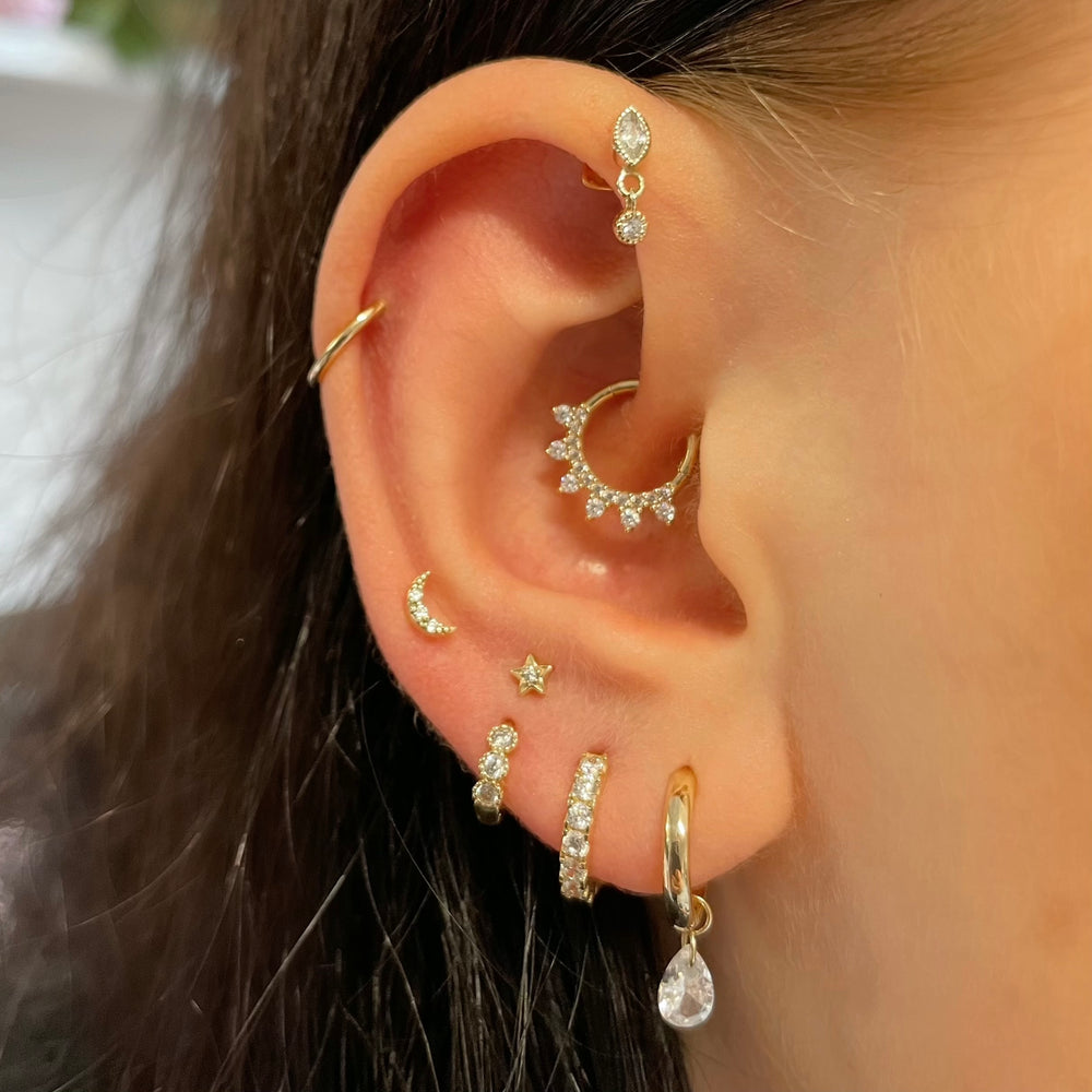 Sterne Mond Knorpel Stud Ohrri – Helix Cartilage Ring Bewertung und Preis