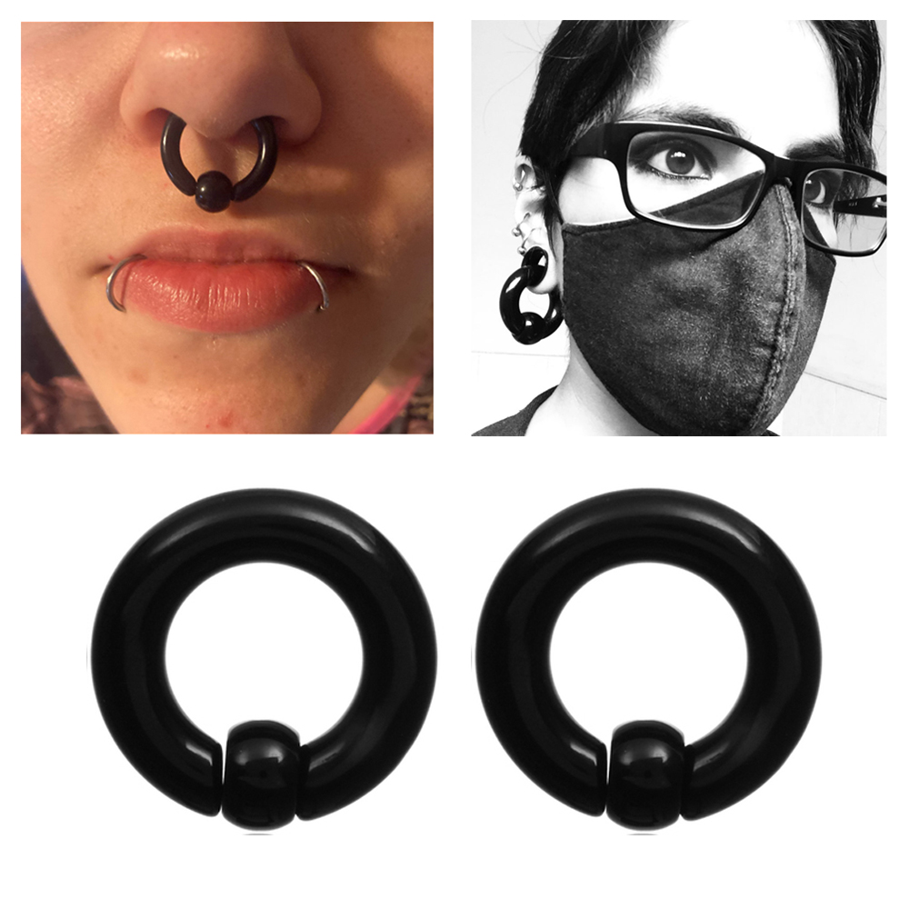 Paar Acryl BCR Captive Bead Ri – Body Jewelry Gauge Sizes Bewertung und Preis