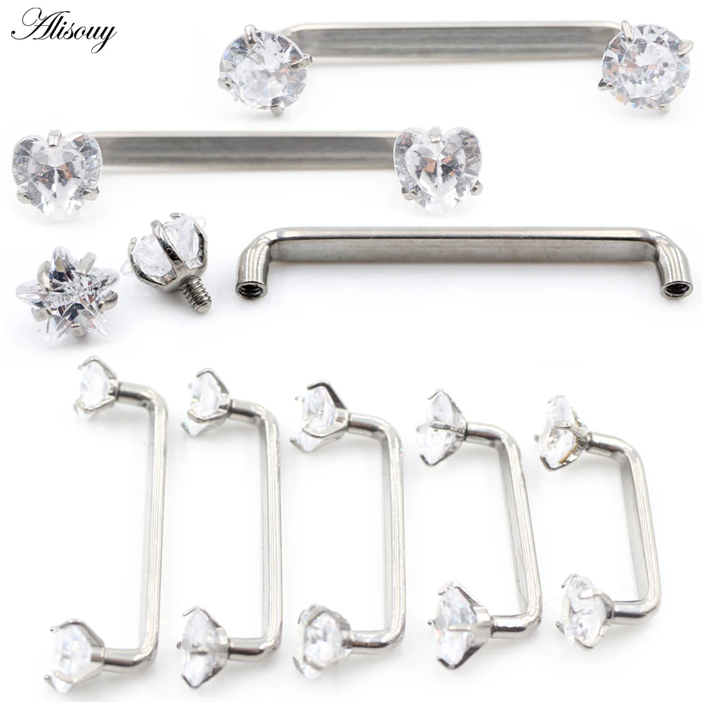 Alisouy 1 Stück Titan Herz Ste – Body Jewelry Dermal Bewertung und Preis