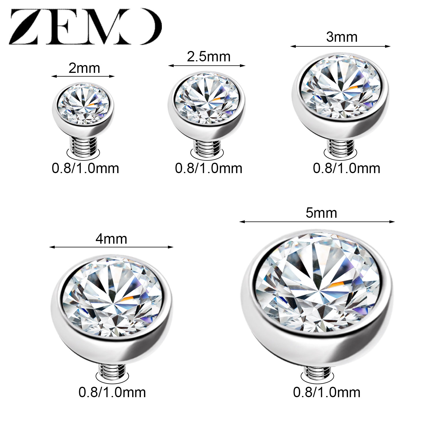 ZEMO 1-2 Stück/Set Edelstahl D – Body Jewelry Dermal Bewertung und Preis