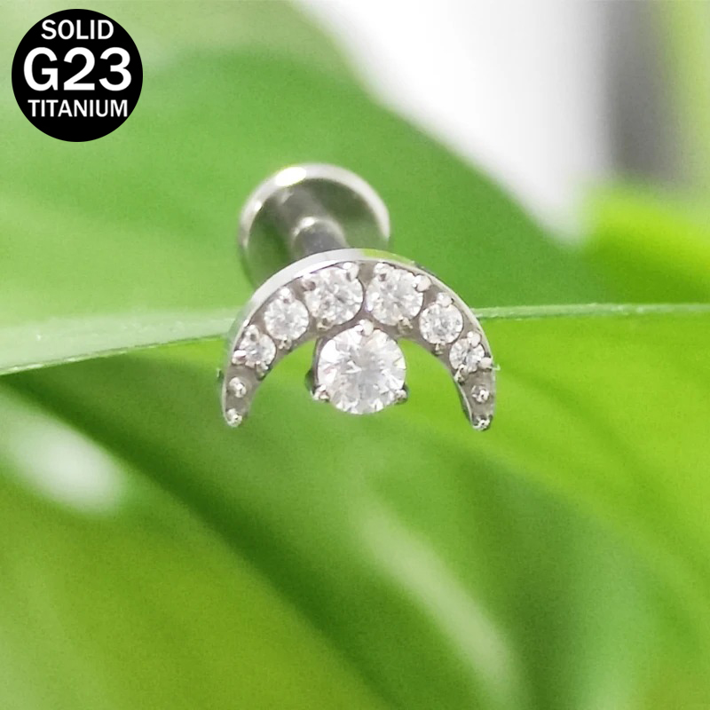 G23 Titan Halbmond-Mond-Design – Dermal Anchor Top Bewertung und Preis