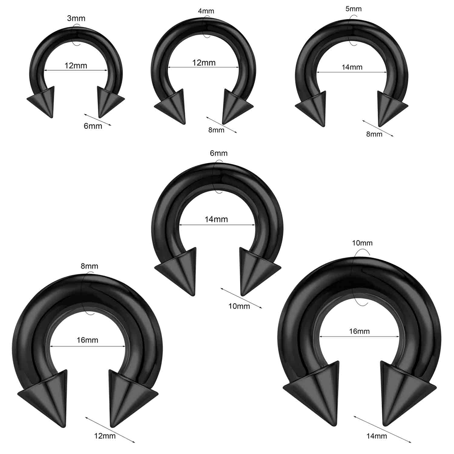 1/2 Stück Großer Chirurgischer – Body Jewelry Gauge Sizes Bewertung und Preis