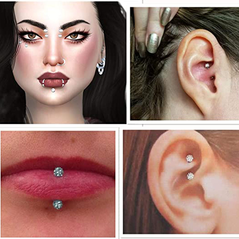 16G Vorwärts Helix Conch Rook  – Body Jewelry Vertical Labret Bewertung und Preis