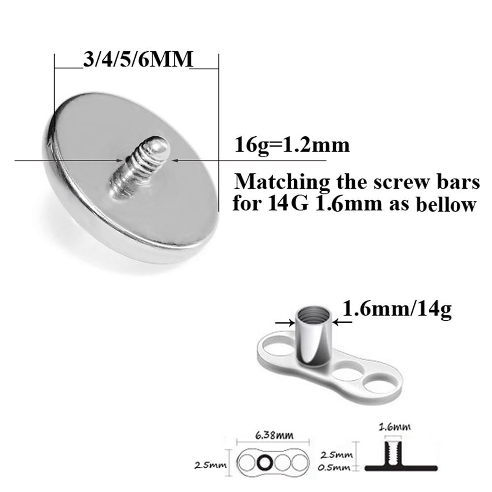 1 STÜCK Chirurgenstahl Zinke Z – Dermal Anchor Top Bewertung und Preis