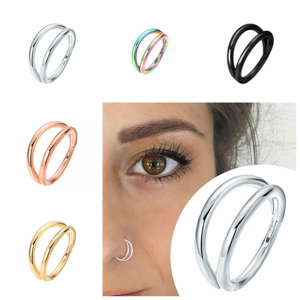 Kreativer Edelstahl Doppelschi – Helix Cartilage Ring Bewertung und Preis