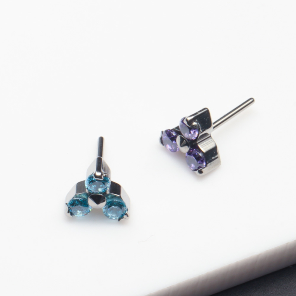 ASTM F136 Titan Trinity CZ Pus – Body Jewelry Threadless Bewertung und Preis