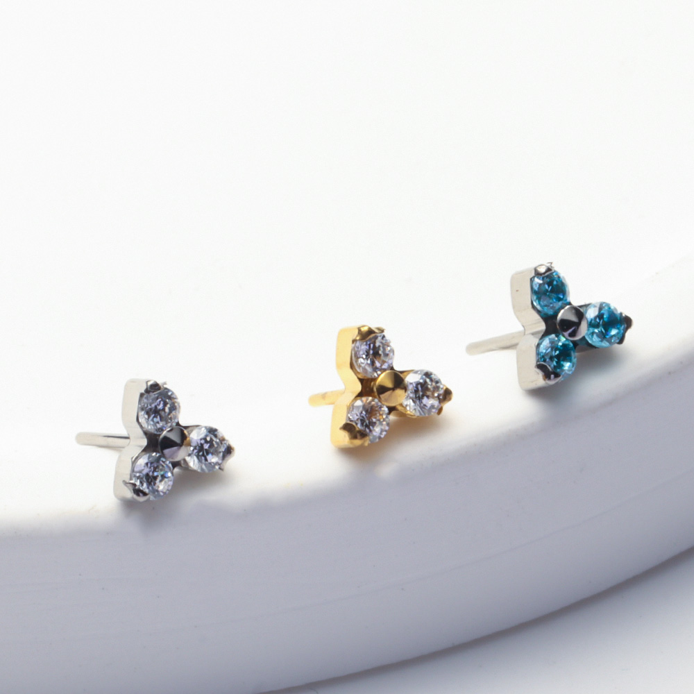 ASTM F136 Titan Trinity CZ Pus – Body Jewelry Threadless Bewertung und Preis