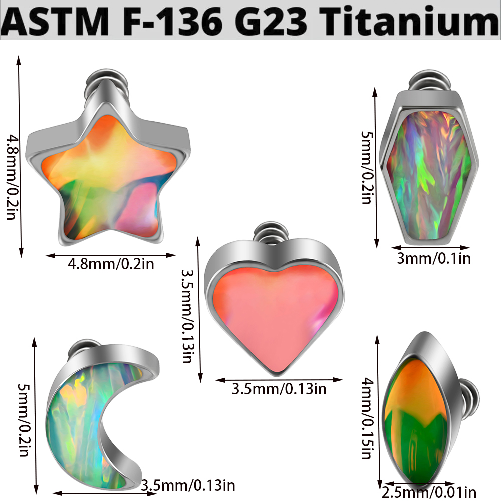 1PC Titan Prong Flash Film Der – Body Jewelry Dermal Bewertung und Preis
