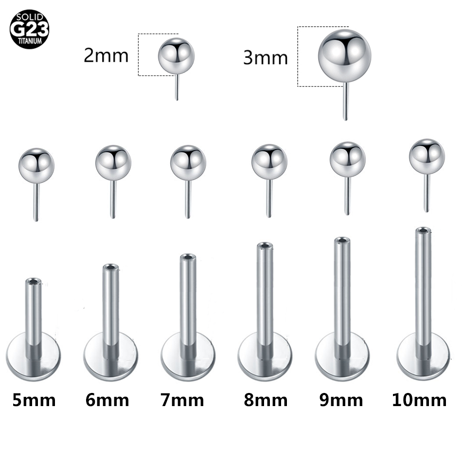 1/10 Stück Titan Push-in-Kugel – Body Jewelry Threadless Bewertung und Preis
