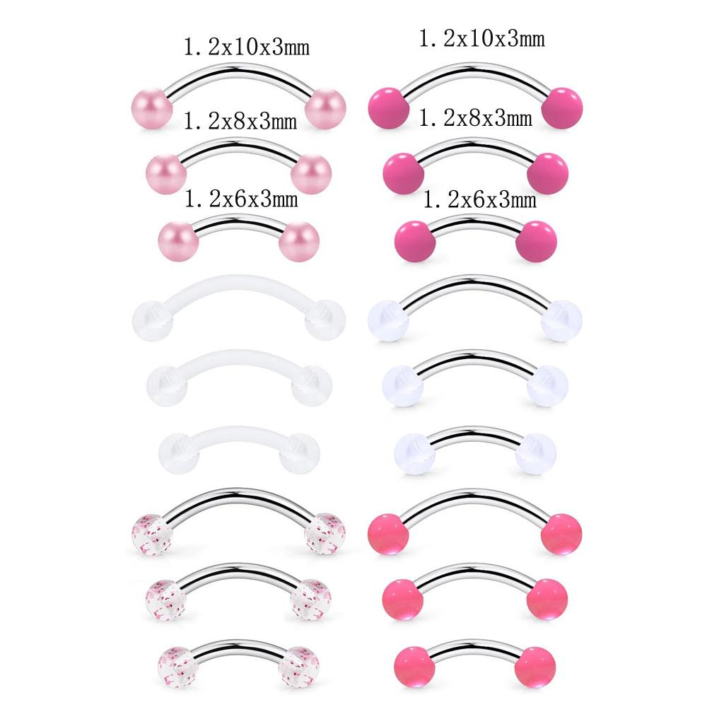 1/18-teiliges Set 16G 6/8/10mm – Body Jewelry Vertical Labret Bewertung und Preis