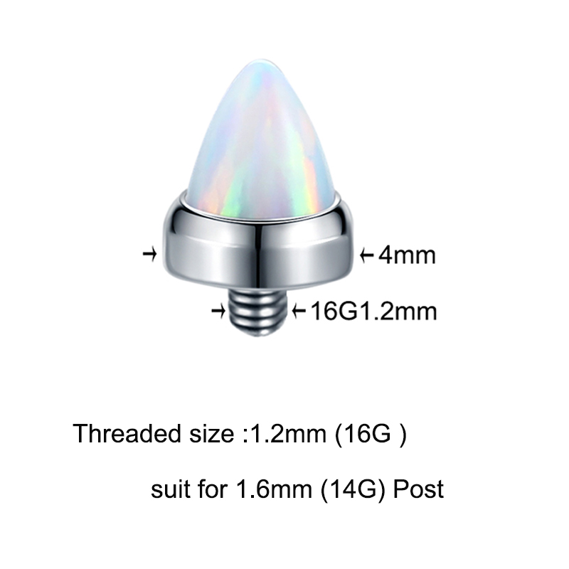 1PC Titan Klaue Set Opal Bulle – Body Jewelry Dermal Bewertung und Preis
