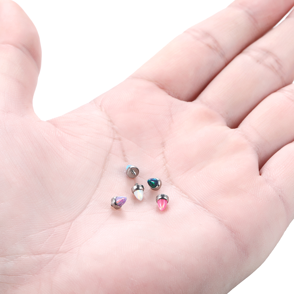 1PC Titan Klaue Set Opal Bulle – Body Jewelry Dermal Bewertung und Preis
