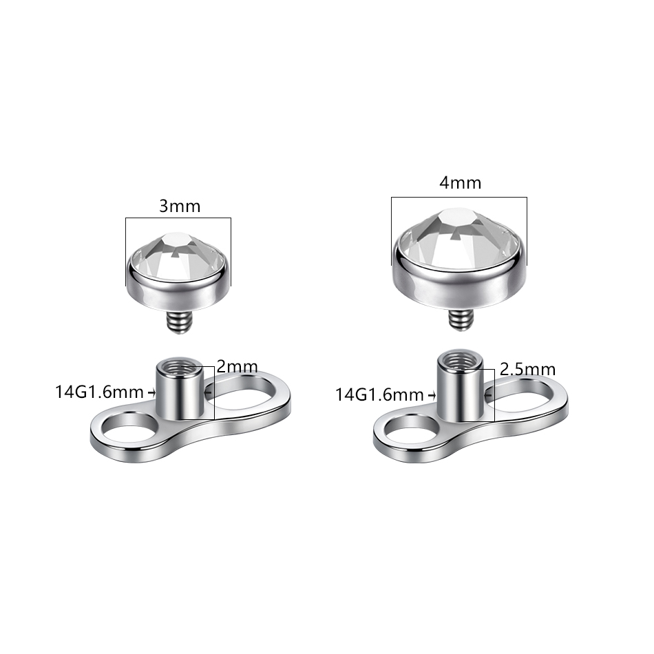 1 Stück/5 Stück Titan Micro De – Body Jewelry Dermal Bewertung und Preis