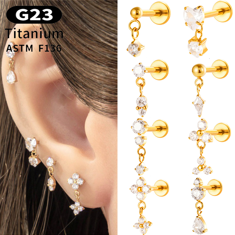 1 Stück G23 Titan 16G Labret S – Body Jewelry Threadless Bewertung und Preis