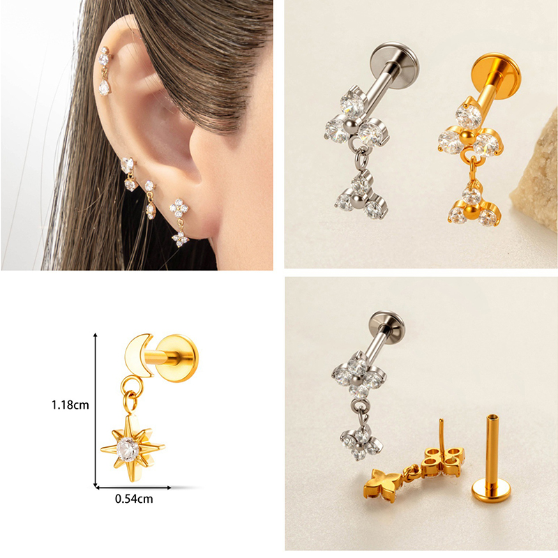1 Stück G23 Titan 16G Labret S – Body Jewelry Threadless Bewertung und Preis