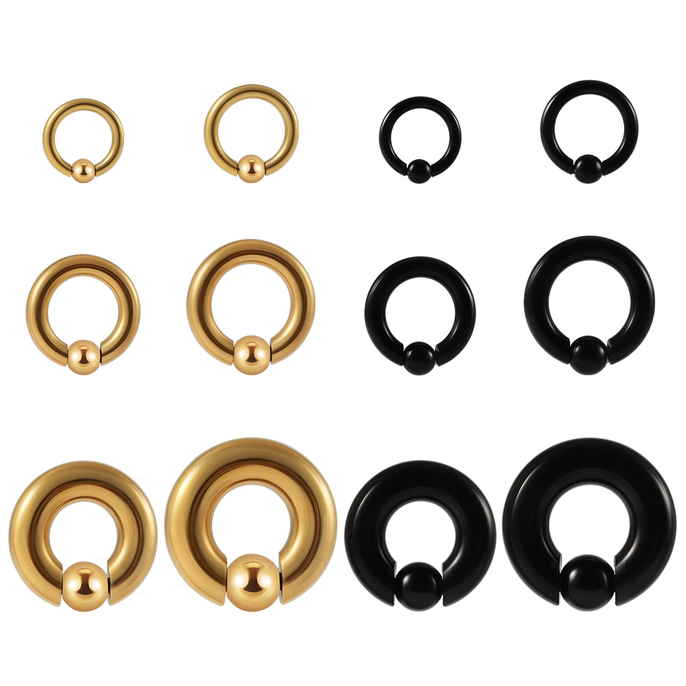 1 STÜCK Edelstahl Große Größe  – Body Jewelry Gauge Sizes Bewertung und Preis
