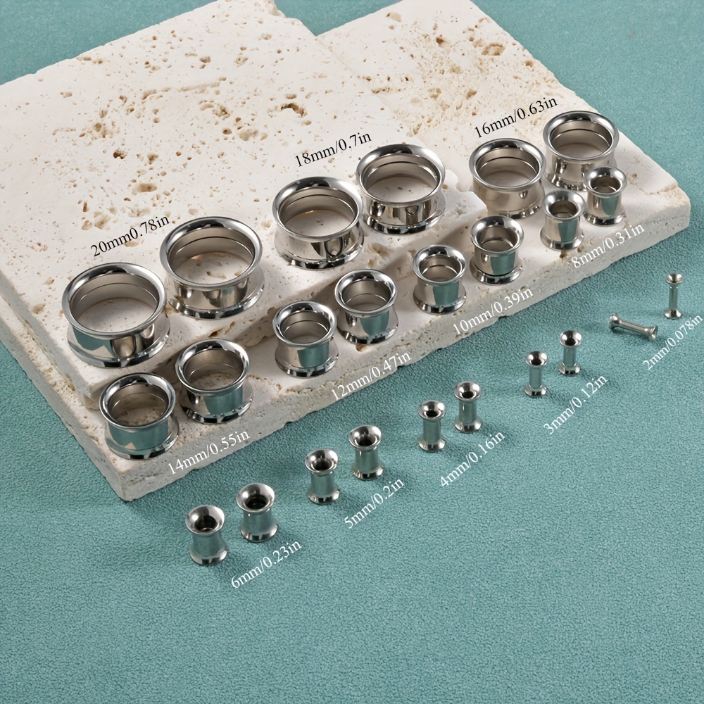1 Paar/12 Paar Set Edelstahl-O – Body Jewelry Gauge Sizes Bewertung und Preis