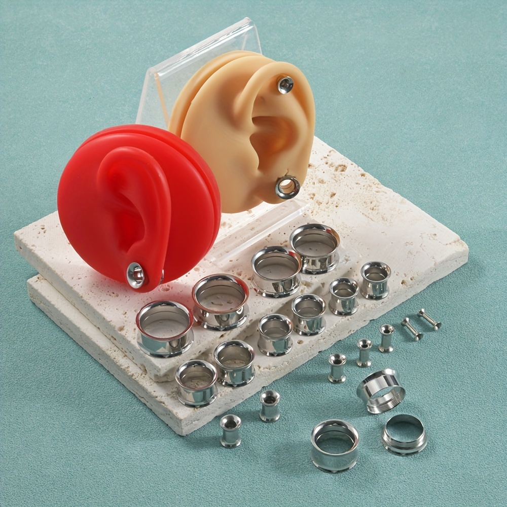 1 Paar/12 Paar Set Edelstahl-O – Body Jewelry Gauge Sizes Bewertung und Preis