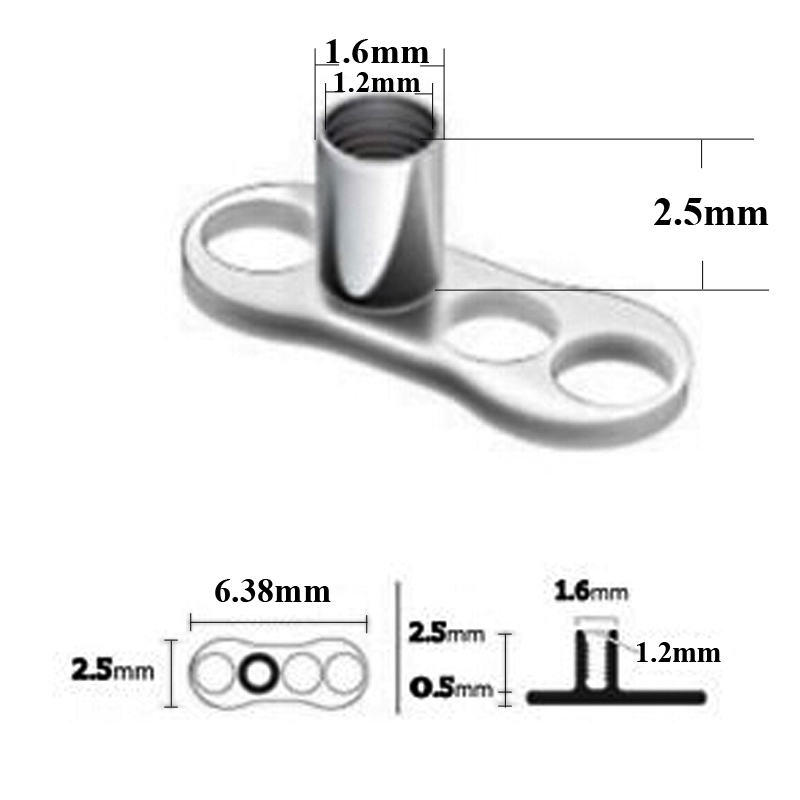 20 Stück G23 Solid Titanium &  – Dermal Anchor Top Bewertung und Preis