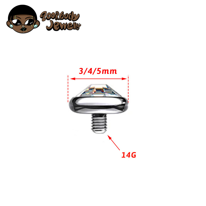 1PCS ASTM F136 Titan Lünette E – Body Jewelry Dermal Bewertung und Preis