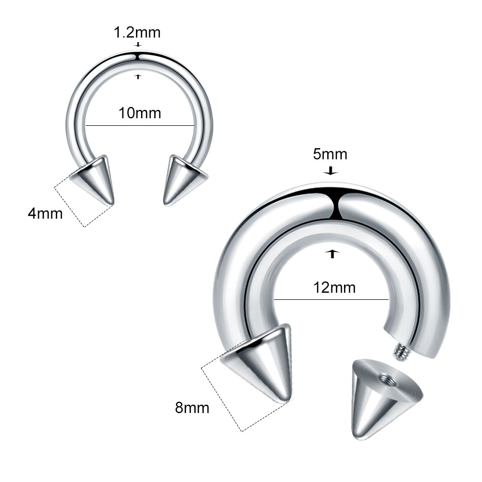 1PC Edelstahl Große Größe Hufe – Body Jewelry Gauge Sizes Bewertung und Preis
