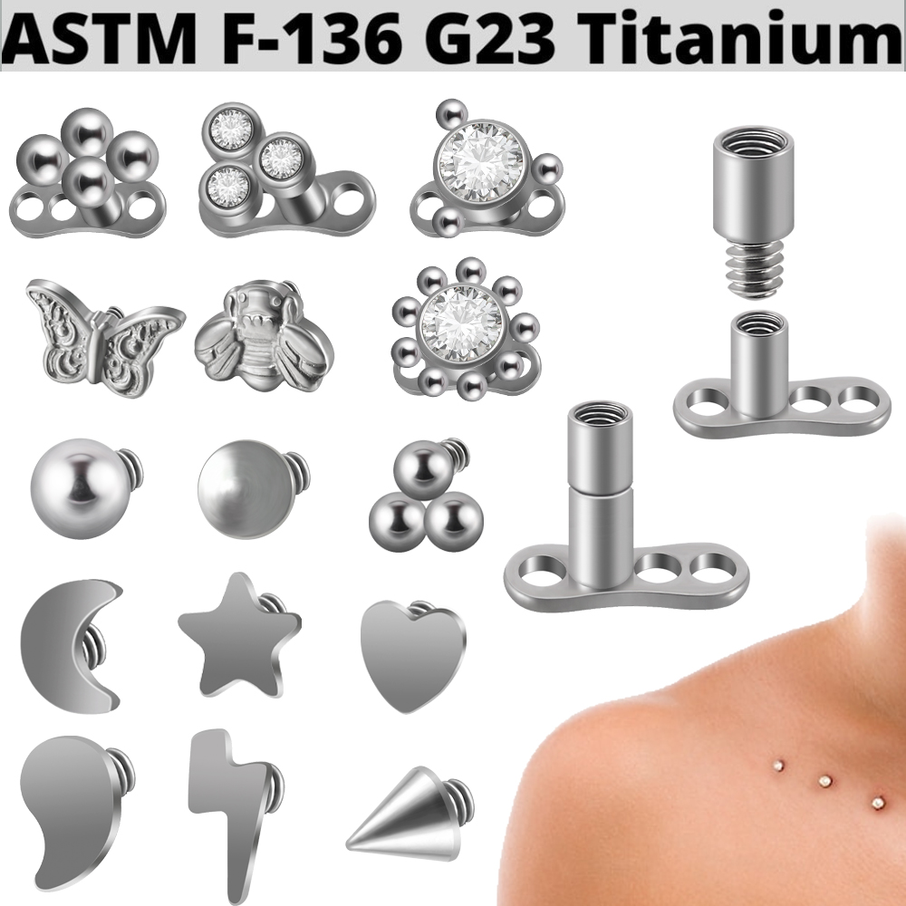 1PC G23 Titan Feuer Opal Derma – Dermal Anchor Top Bewertung und Preis