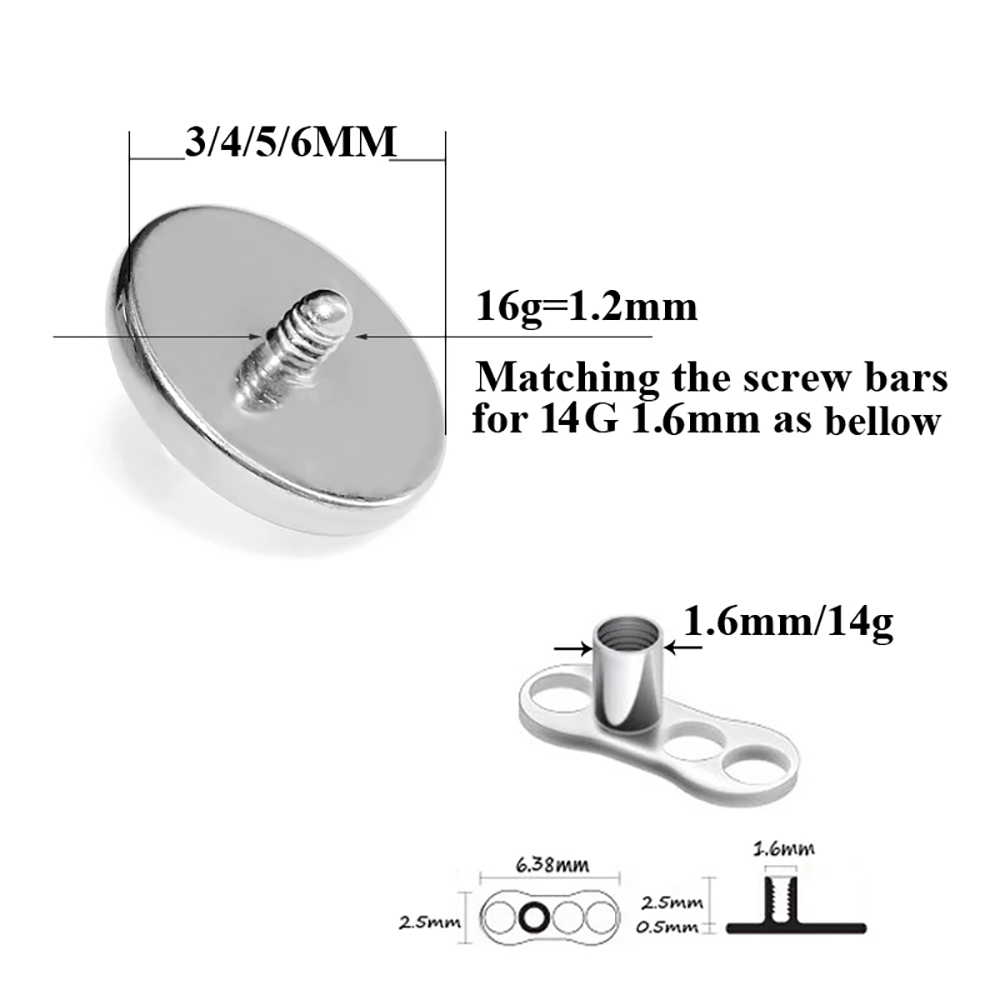 1PC G23 Titan Feuer Opal Derma – Dermal Anchor Top Bewertung und Preis