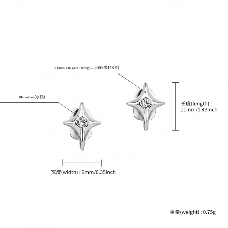 Brandneue Modische Vierzackige – Body Jewelry Hot Bewertung und Preis