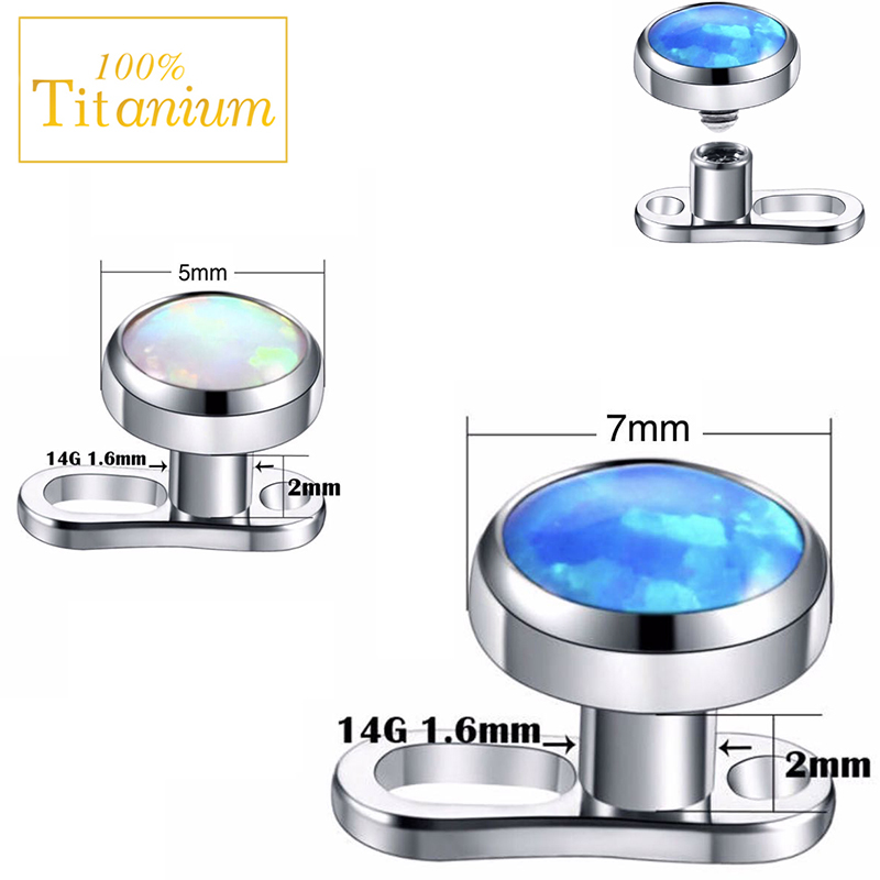 1Pcs Opal Micro Dermal Piercin – Dermal Anchor Top Bewertung und Preis